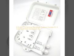 8-portowa skrzynka zaciskowa FTTH Biały korytarz zewnętrzny PC 8-rdzeniowa skrzynka rozdzielcza światłowodu