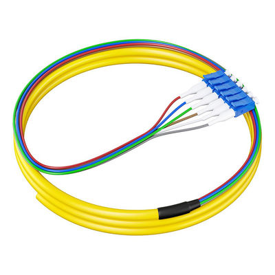 kupować HXCOWO 6 Color SM 9/125 Fiber Pigtails 0.9mm G657A G652D 1.5M LC/UPC Fiber Optic Pigtail produkcja internetowa