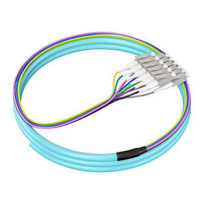 kupować PVC LSZH HXCOWO Novel 12-Color 12-Core LC FC SC ST UPC/APC Single Mode G657A/G652D 0.9mm MM Fiber Pigtails produkcja internetowa
