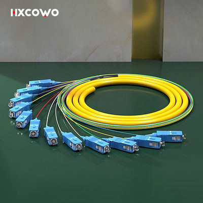kupować 12 Core SC UPC APC LC FC ST E2000 SM MM OM2 OM3 OM4 Fiber Optic Pigtail Ribbon Patch Cord produkcja internetowa