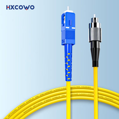 kupować HXCOWO Indoor Outdoor 1 2 4 Core G657A1 FTTH Armored Fiber Optic Cable Patch With SC FC Connector produkcja internetowa