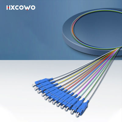 kupować HXCOWO 12 Core Bundle SC Pigtail G657A1 A2 1 Meter Dostosowana długość włókna optyczne Pigtail produkcja online