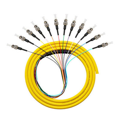 kupować 12 Cores 12F 9/125 0.9mm ST Singlemode FTTH Fiber Optic Pigtail Wavelength 1310nm produkcja internetowa