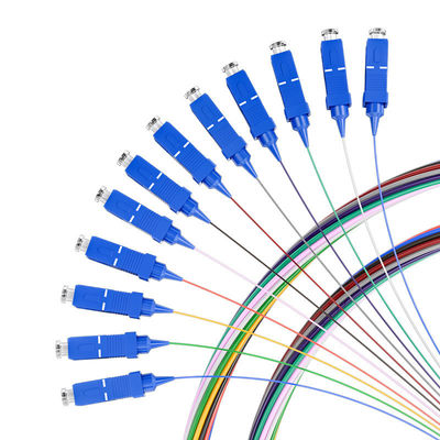 kupować G652D G657A Fiber Optic Pigtail 12 Color Loose Tube Tight Buffer SC UPC Pigtail produkcja internetowa