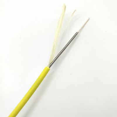 kupować 10D Bending Radius Direct Indoor Spiral Steel Armored Optical Cable 1-12 Core 1km produkcja internetowa