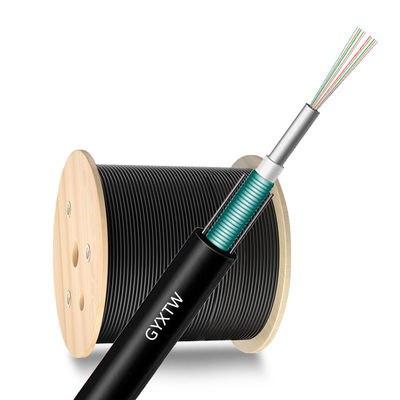 kupować 12 Cores GYXTW Aerial Outdoor Steel Wire FTTH Armoured Fiber Optic Cable for Superior produkcja internetowa
