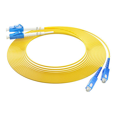 kupować Sieć LAN przewodowa HXCOWO OM3 2core SC/UPC To LC/UPC MM 50/125 Duplex 3.0mm 2.0mm Fiber Optic Cable Patch produkcja online