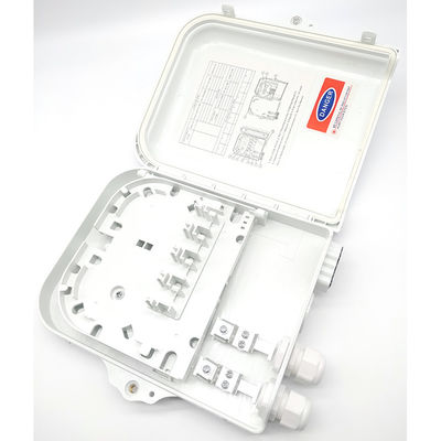kupować 8 Ports FTTH Terminal Box White Outdoor Corridor PC 8 Core Optic Fiber Distribution Box produkcja internetowa