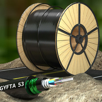 kupować Outdoor 12 Core Armoured Fiber Optic Cable GYFTA53 Armored Optical Cable produkcja internetowa