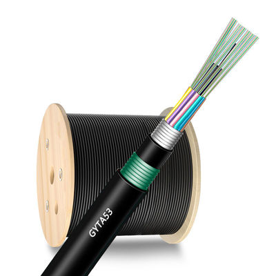 kupować 48 96 144 Core GYTA53 Direct Burial Fiber Optic Cable For Outdoor Networking Discount produkcja internetowa