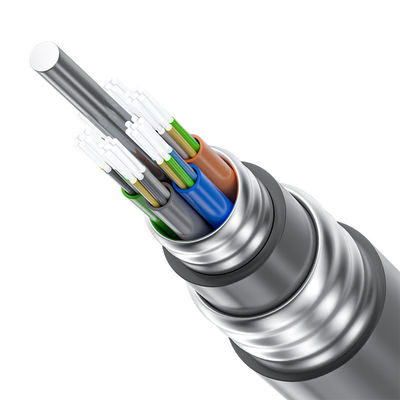 kupować GYTA53/GYTA/GYTS Black Outdoor Fiber Optic Cable For Underground Direct Buried Duct produkcja internetowa