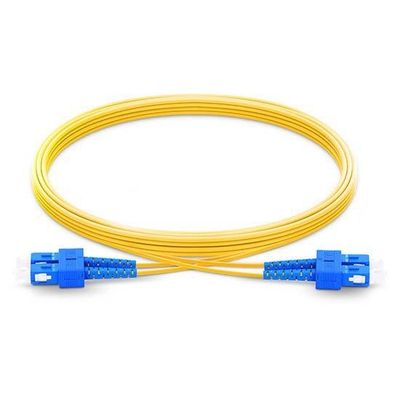 kupować Singlemode Armored Fiber Patch Cord SC UPC To SC UPC Duplex 2.0mm PVC OFNR 9/125 produkcja internetowa