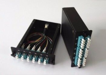 kupować Black Fiber Patch Panel 24 Port MTP MPO Module Fiber Optic Patch Panel produkcja internetowa