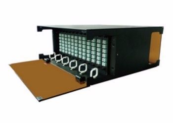 kupować MTP MPO Chassis 4U Fiber Patch Panel MPO Fiber Cassette Black produkcja internetowa