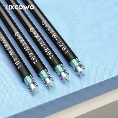 12 rdzeni G657A G652D GYXTW Kabel powietrzny zewnętrzny Drut stalowy FTTH Kabel optyczny z włókna optycznego